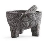 2-pc. Mortar & Pestle - Pig Shape - Retail $100 - Measurements: 8” Depth Capacity: 2 Cups Maximum Temp (f): 400 Degrees FCare: Hand Wash