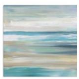 Abstract Beach Sand Ocean Waves by Nan Unframed Graphic Art Print Coastal 24 in. x 24 in.