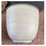 Natural IronStone Garden/Flower Pot 14-Inches Wide 6.6 Gallon Gray Color Sith Decorative Lines