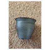 Natural IronStone Garden/Flower Pot, 6 Inches Wide 0.4 Gallon Size Charcoal Brown Color