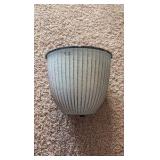 Natural IronStone Garden/Flower Pot, 1.32 Gallon 8-Inches Wide Latte Light Brown Tannish Color