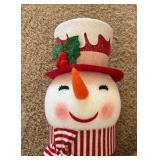 Christmas Snowman Decoration, Great for Tabletop or Can be Mounted to the Top of a Christmas Tree