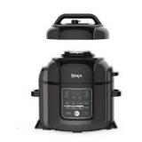 Ninja Foodi 7-in-1 Programmable Pressure Fryer, Slow Multi Cooker with TenderCrisp Technology, 5 Pot, 3-qt. Air Fry Basket (OP101), 5-Quart, Black/Gray