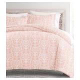 Romantic Damask Pattern 3-Piece Duvet Cover Set King and Cali King Bed Sized