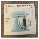 KitchenAid ARTISAN® SERIES 5 QUART TILT-HEAD STAND MIXER - MINERAL WATER BLUE | Retail $540