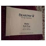BearPaw Brand Blake Bath Rug 21 Inches by 34 Inches Burgundy Color Certified Standard 100 By Oeko-Tek