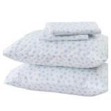 Queen | Great Bay Home Coastal Inspired Microfiber Sheet Set Queen Sized Bed, Starfish - Blue