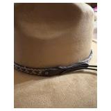 Western Express Designer Cowboy Accessory Hat, Tan Color, Good Qualiry Material With Leather Accents on Base of the Hat, Great Fashion Item For Men or Women
