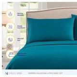 Queen Size Bed Sheets - Breathable Luxury Sheets with Full Elastic & Secure Corner Straps Built In - 1800 Supreme Collection Extra Soft Deep Pocket Bedding, Sheet Set, EXTRA DEEP pocket - Queen, Teal