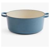Cooks Cast Iron Dutch Oven with Lid Coronet Blue Color, 5.6 qt Sized, New in Box