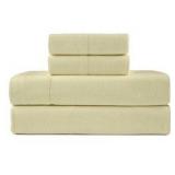 Pointehaven 180 GSM Cotton Parchment Flannel Deep Pocket 3 pc Sheet Set, Twin
