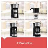 BLACK+DECKER CM0755S 4-in-1 - FIVE-Cup Coffee Station Coffeemaker, Stainless Steel
