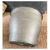 Natural IronStone Garden/Flower Pot 14-Inches Wide 3.6 Gallon Dark Brownish Gray Color