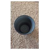 Natural IronStone Garden/Flower Pot, 6 Inches Wide 0.4 Gallon Size Charcoal Brown Color