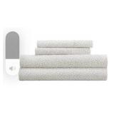 Sheet Set Patterned Microfiber Ultra Soft Bedding in Modern Circles Queen Sized Bed