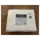 Full/Queen | Madison Park 100% Egyptian Cotton Lightweight Summer Blanket, Breathable Waffle Knit Design, Soft Cozy All-Season Throw for Bed, Couch or Sofa, White Color Full/Queen Size (90"x90")