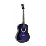 RockJam Blue Acoustic Guitar Kit with Guitar Tuner, Guitar Bag & Guitar Stand