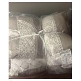 Queen | Madison Park Marla 7-Piece Lace Trim Comforter Set with Throw Pillows