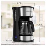BLACK+DECKER CM0755S 4-in-1 - FIVE-Cup Coffee Station Coffeemaker, Stainless Steel
