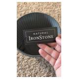 Natural IronStone Garden/Flower Pots, Two Small Pots 6 Inches Wide 0.4 Gallon Size Brown Color With Decorative Lines