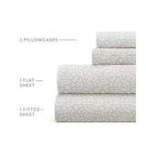 Sheet Set Patterned Microfiber Ultra Soft Bedding in Modern Circles Queen Sized Bed