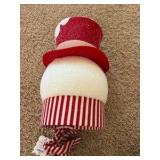 Christmas Snowman Decoration, Great for Tabletop or Can be Mounted to the Top of a Christmas Tree