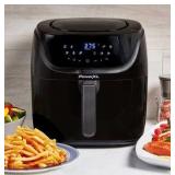 PowerXL Vortex Pro Air Fryer 8qt - Black: 1700W, Nonstick, Dishwasher-Safe, Automatic Shut-Off