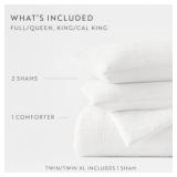 Full/Queen Waffle Textured Down-Alternative Comforter Set | Retail $179 | 1 textured comforter 2 envelope shams