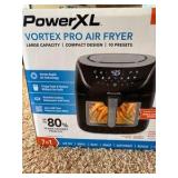 PowerXL Vortex Pro Air Fryer 8qt - Black: 1700W, Nonstick, Dishwasher-Safe, Automatic Shut-Off