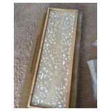 Madison Park Laurel Wall Art - Laser Cut Carved Botanical Tree Branches, Genuine Fir Wooden Framed, Rustic Finish - Modern Farmhouse Décor for Living Room, Ready to Hang Panel, 12 x 36",