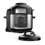 Ninja Foodi 7-in-1 Programmable Pressure Fryer, Slow Multi Cooker with TenderCrisp Technology, 5 Pot, 3-qt. Air Fry Basket (OP101), 5-Quart, Black/Gray