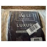 West Village Luxury Living 50 x 60 Throw Blanket Ivory Color