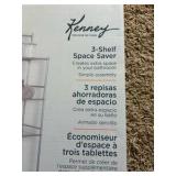 Kenney 23-in x 65-in x 9.6-in Polished Pewter 3 -Shelf Over-the-Toilet Storage