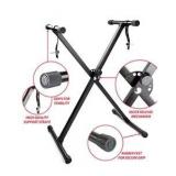 Rockjam 61 Key Electronic Keyboard LED Display, Four-Piece Set, Great for Lessons and Beginners