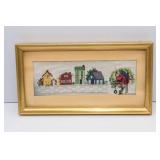 Vintage Handmade Cross-stitch Artwork