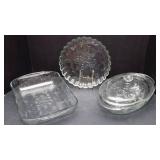 Anchor Hocking Savannah Bakeware Set – Quiche Dish, Lasagna Dish & Oval Covered Casserole Dish