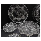Cut Glass Serving Ware - 7 Pieces