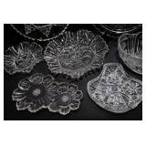 Cut Glass Serving Ware - 7 Pieces