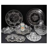 Cut Glass Serving Ware - 7 Pieces
