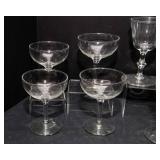 Vintage-Style Champagne Coupe Glasses – Set of 7 + Bonus Glasses & Wine Charms