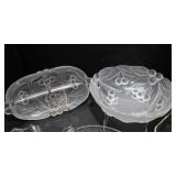 Cut Glass Serving Ware - 5 Pieces