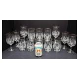 Vintage Libbey’s Arby’s Winter White Frosted Christmas Tree Glassware Set – Tumblers & Stemware