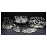 Variety of Intricate Cut Glassware