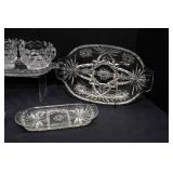 Variety of Intricate Cut Glassware