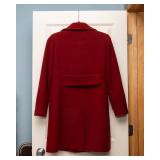 Calvin Klein Women’s Red Wool Blend Coat – Medium/Large
