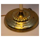 Vintage Banker’s Lamp – Brass Base with Green Glass Shade