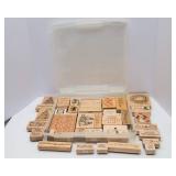Large Collection of Christmas Rubber Ink Stamps