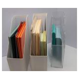 Craft Paper and Three File Folder Storage Organizers