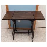 Rolling Table with Fold-Down Leaves – Compact Utility Table