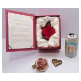 Roman Inc. Holiday Traditions “The Christmas Rose” with Additional Rose & Heart